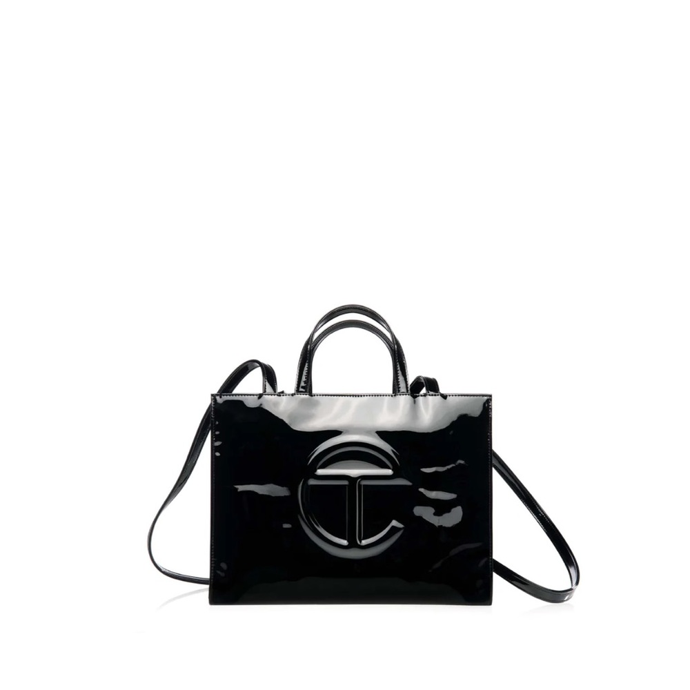 Medium Black Patent Telfar Bag - Picture 1 of 10